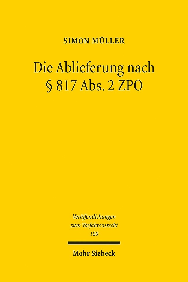 Die Ablieferung nach § 817 Abs. 2 ZPO main product photo