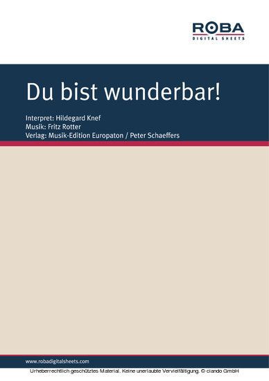 Du bist wunderbar! main product photo