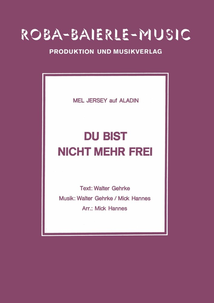Do bist nicht mehr frei main product photo