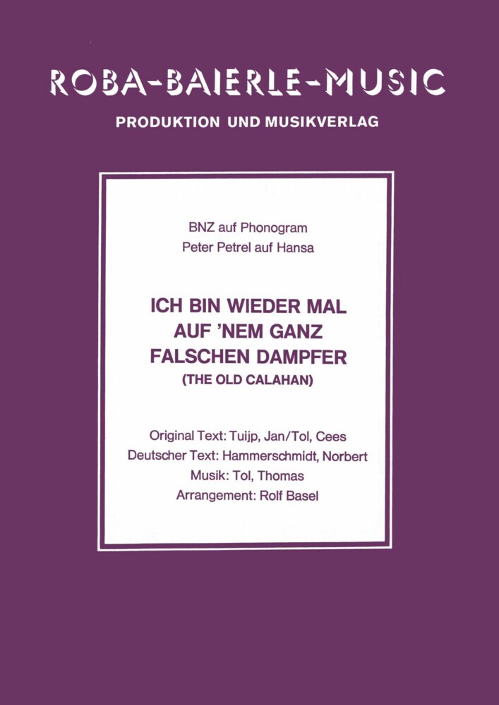Ich bin wieder mal auf 'nem ganz falschen Dampfer main product photo