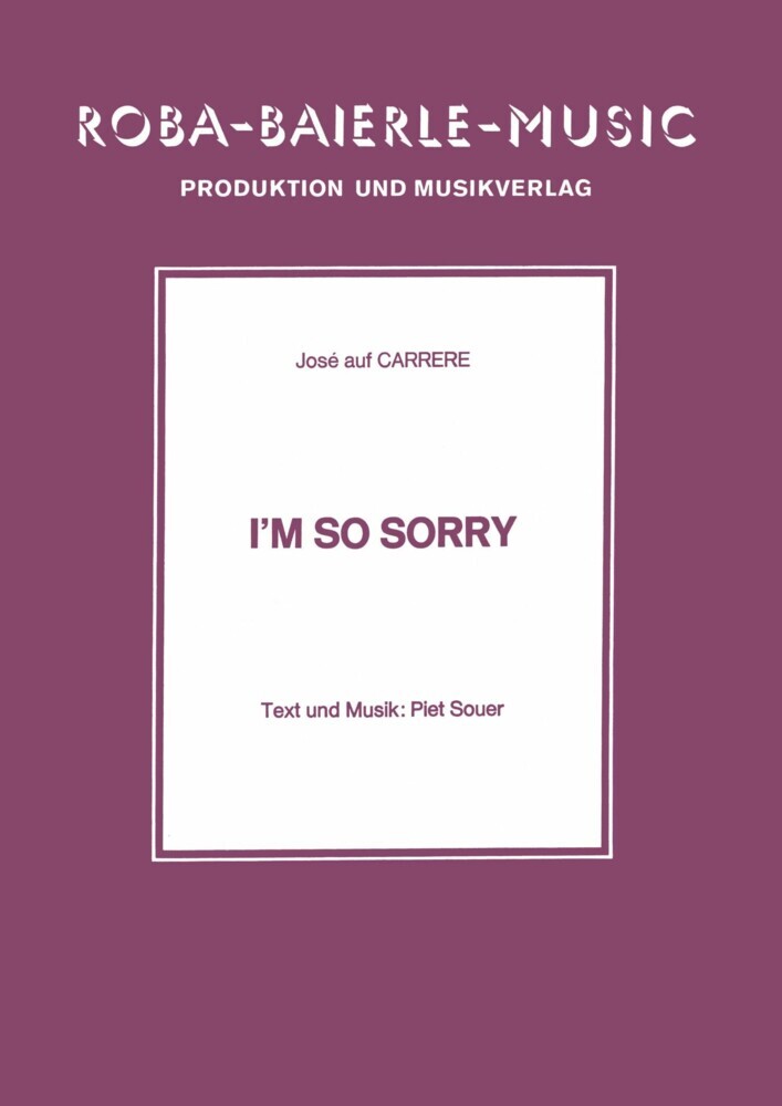 I'm So Sorry main product photo