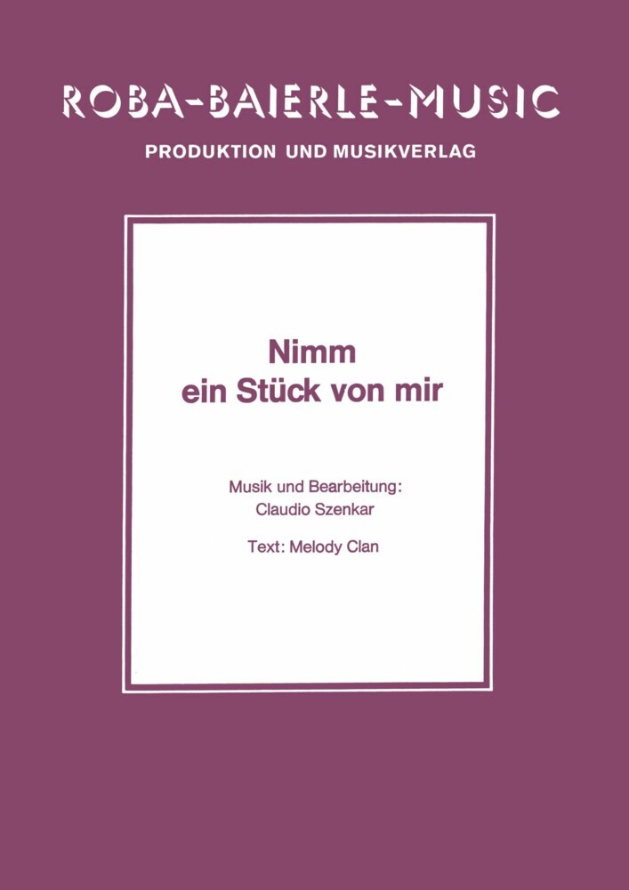 Nimm ein Stück von mir main product photo
