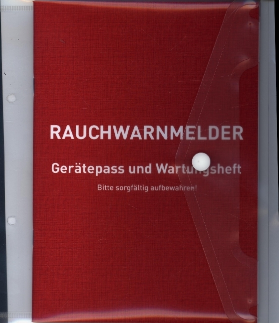 Rauchwarnmelder Gerätepass und Wartungsheft main product photo
