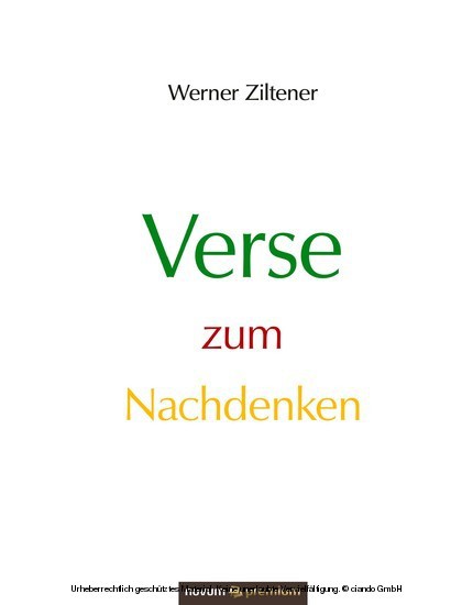 Verse zum Nachdenken main product photo