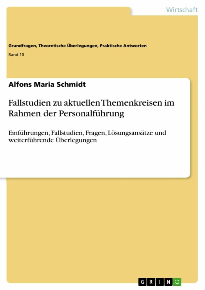 Fallstudien zu aktuellen Themenkreisen im Rahmen der Personalführung main product photo