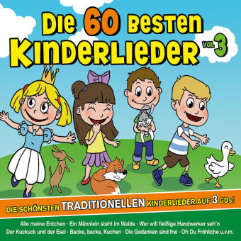 Die 60 besten Kinderlieder. Vol.3, 3 Audio-CDs