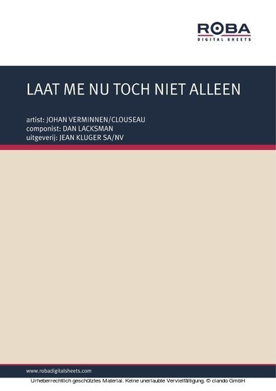 LAAT ME NU TOCH NIET ALLEEN main product photo