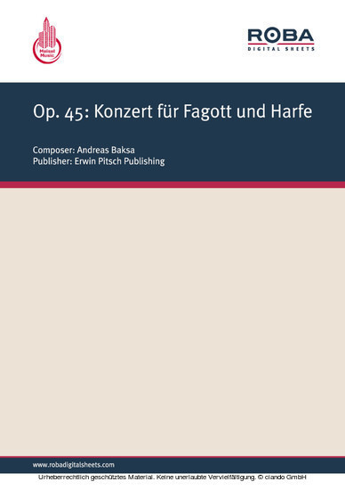 Op. 45: Konzert für Fagott und Harfe main product photo