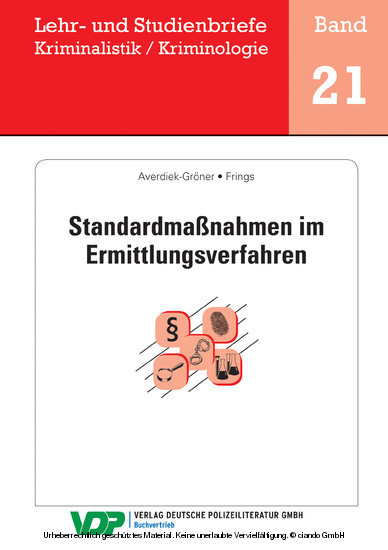 Standardmaßnahmen im Ermittlungsverfahren main product photo