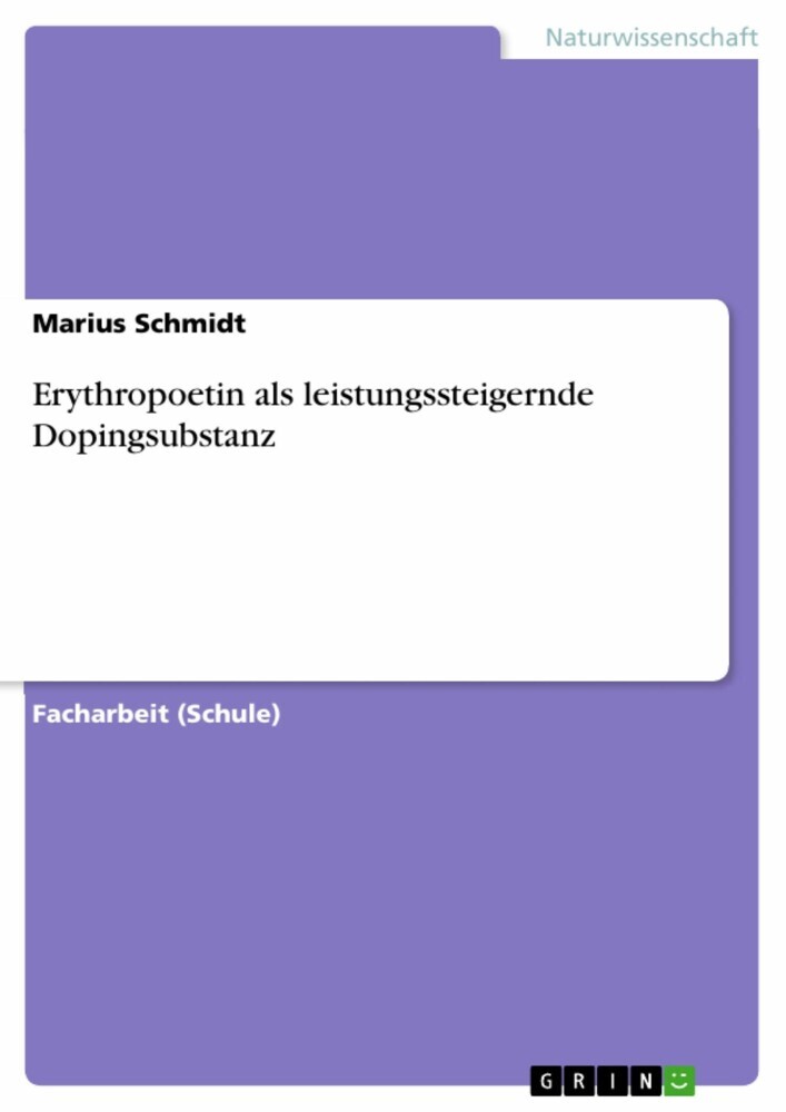 Erythropoetin als leistungssteigernde Dopingsubstanz main product photo