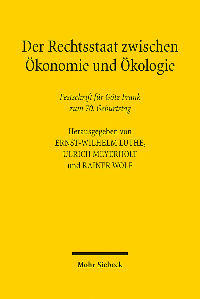 Der Rechtsstaat zwischen Ökonomie und Ökologie main product photo