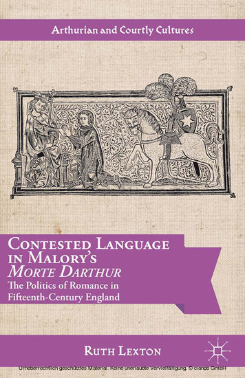 Contested Language in Malory's Morte Darthur main product photo