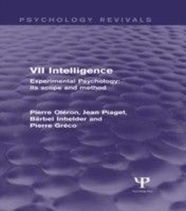 Experimental Psychology Its Scope and Method: Volume VII (Psychology Revivals) main product photo