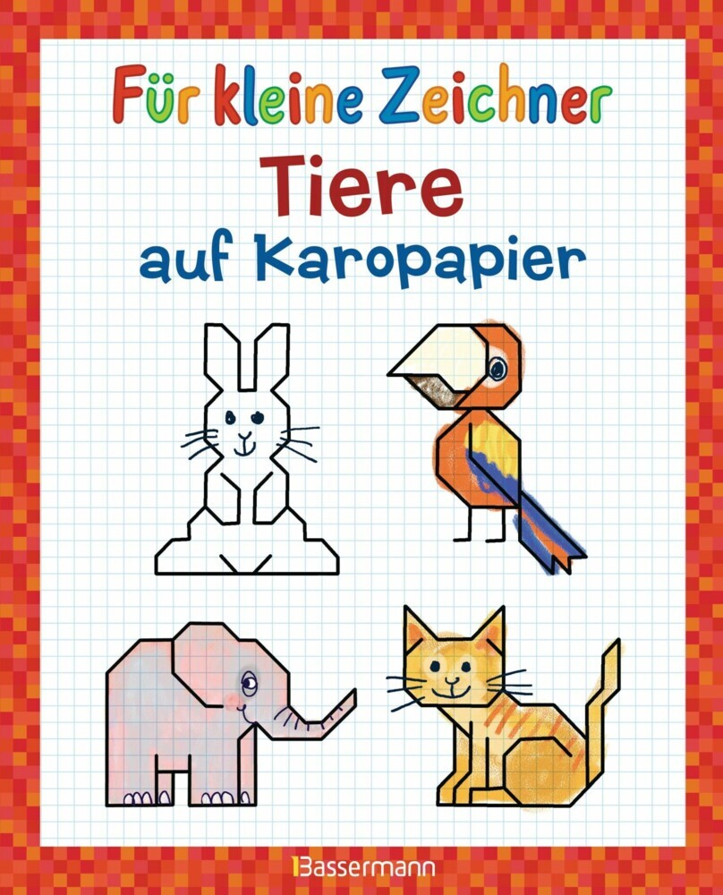 Für kleine Zeichner - Tiere auf Karopapier main product photo