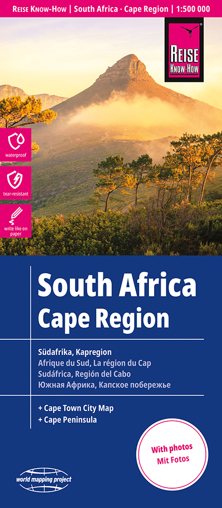Reise Know-How Landkarte Südafrika Kapregion / South Africa, Cape Region (1:500.000). Afrique du sud, la région du cap. Sudáfrica, región del cabo main product photo