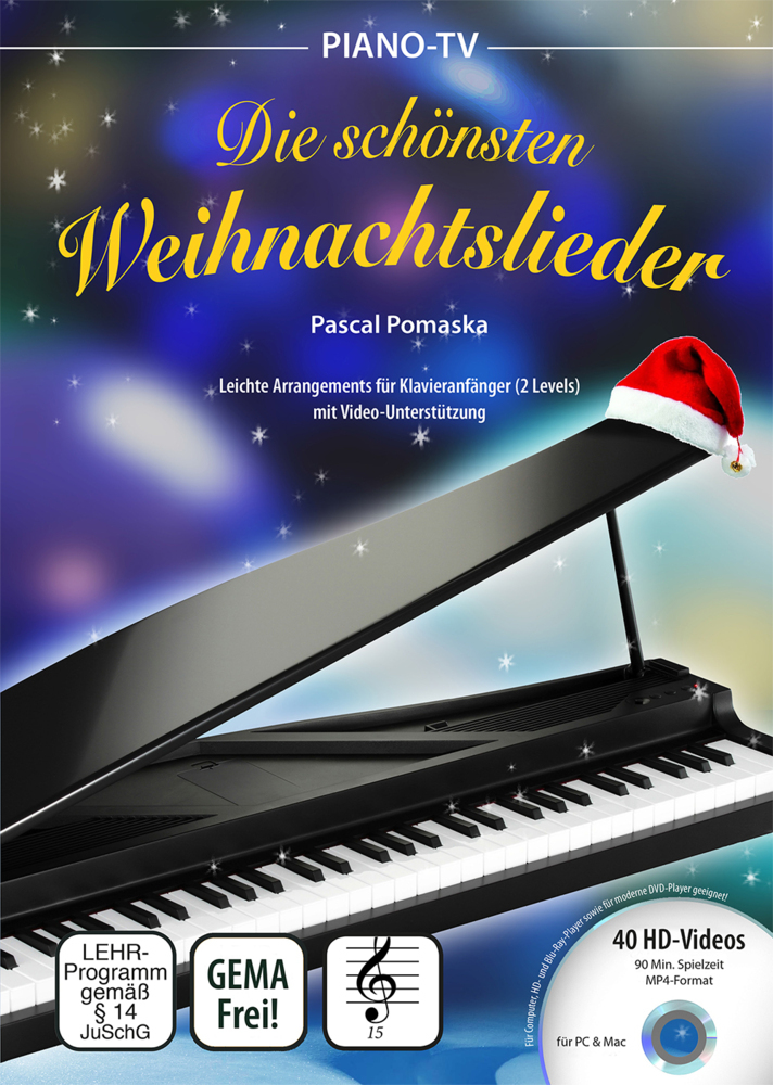 Piano-TV: Die schönsten Weihnachtslieder, m. 1 DVD-ROM main product photo