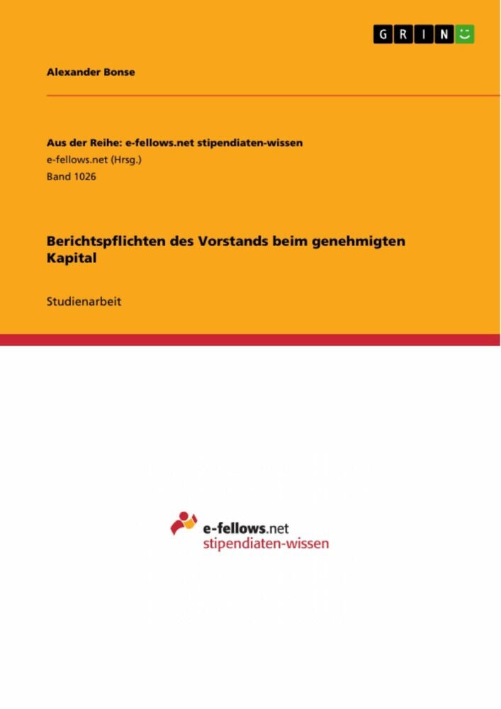 Berichtspflichten des Vorstands beim genehmigten Kapital main product photo