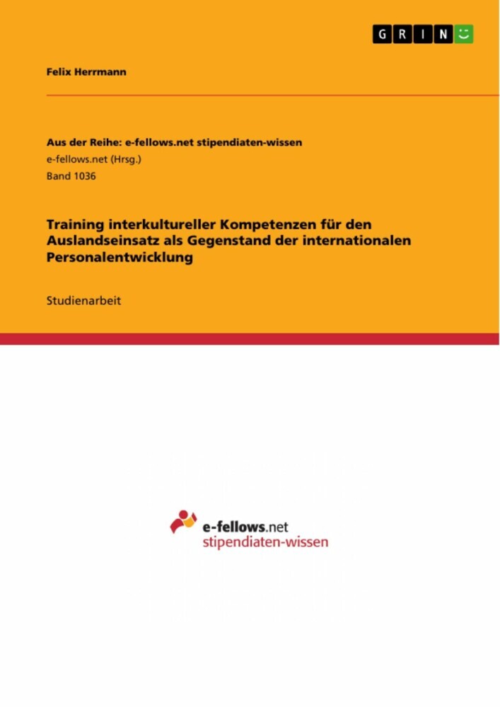 Training interkultureller Kompetenzen für den Auslandseinsatz als Gegenstand der internationalen Personalentwicklung main product photo