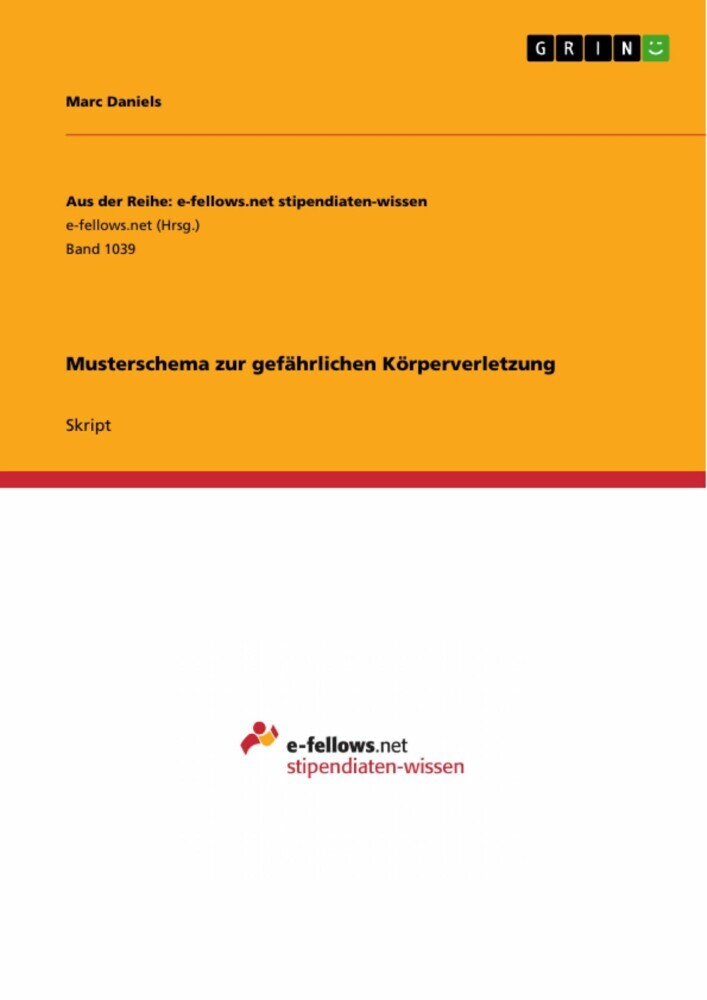 Musterschema zur gefährlichen Körperverletzung main product photo