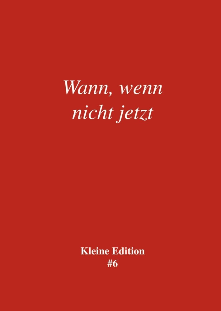 Wann, wenn nicht jetzt main product photo