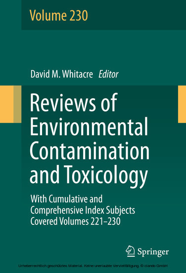 Reviews of Environmental Contamination and Toxicology volume main product photo