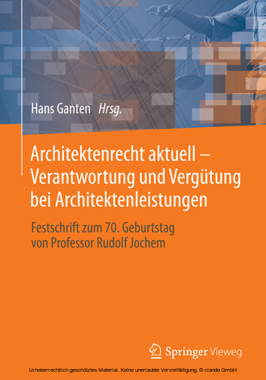 Architektenrecht aktuell - Verantwortung und Vergütung bei Architektenleistungen main product photo