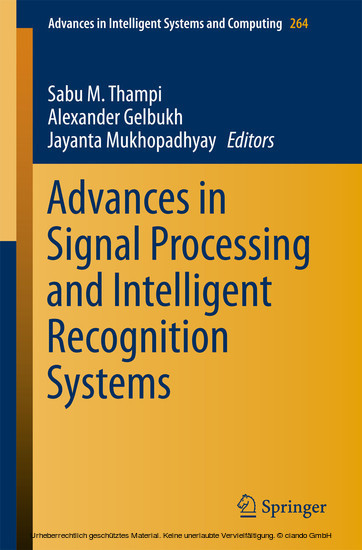Advances in Signal Processing and Intelligent Recognition Systems main product photo