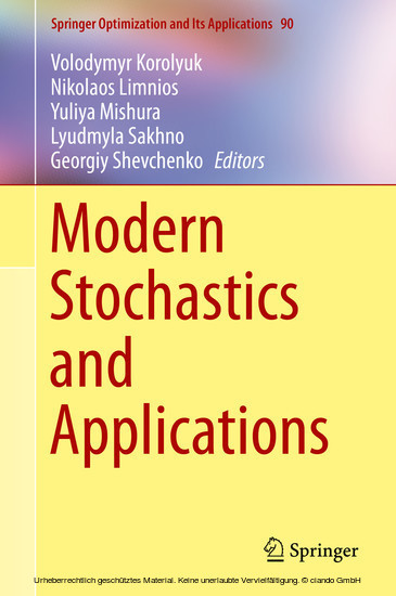 Modern Stochastics and Applications main product photo