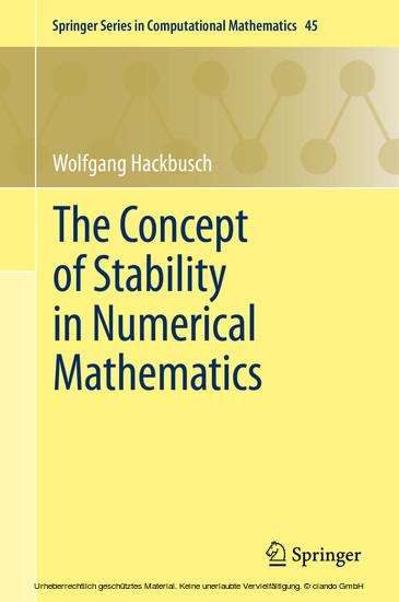 The Concept of Stability in Numerical Mathematics main product photo