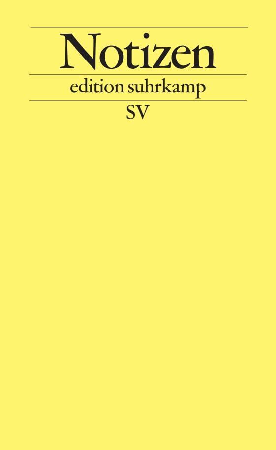 Notizbuch edition suhrkamp gelb main product photo