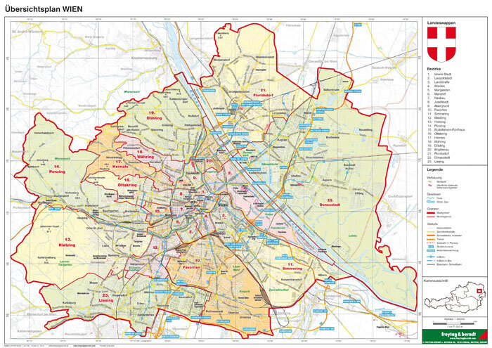 Freytag & Berndt Poster Wien politisch, Großformat main product photo