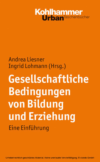 Gesellschaftliche Bedingungen von Bildung und Erziehung main product photo