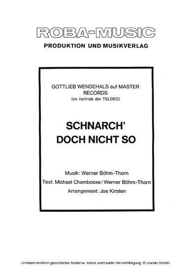 Schnarch' doch nicht so main product photo