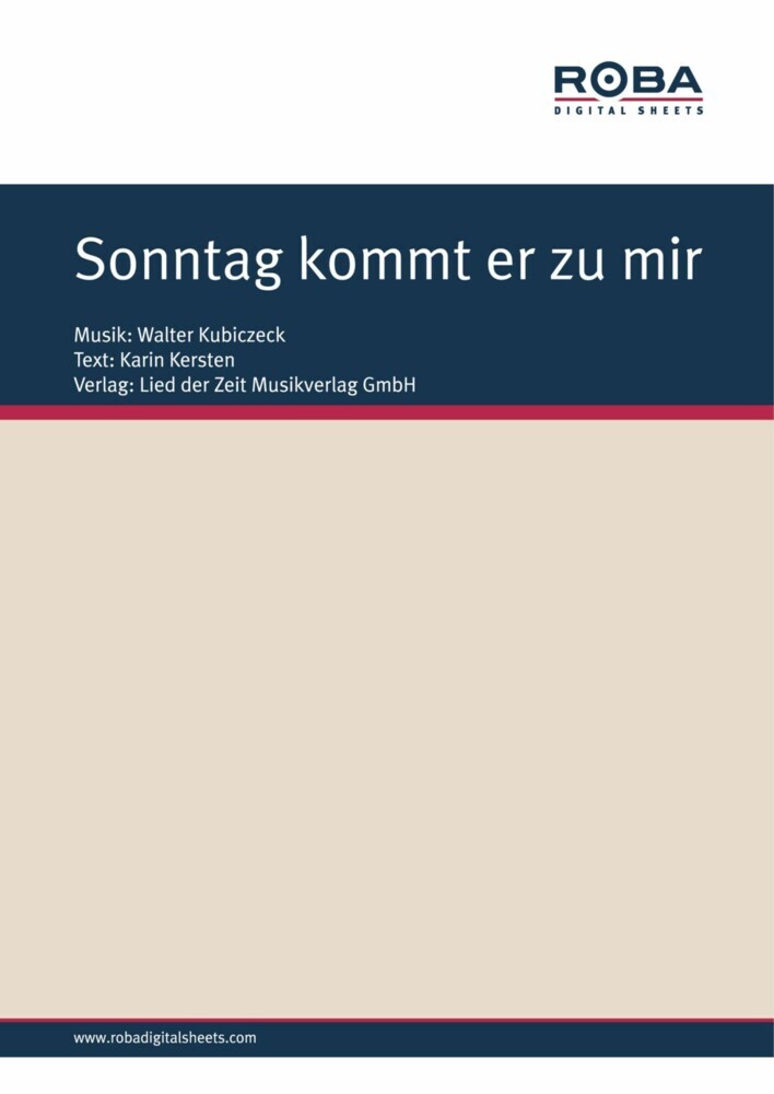 Sonntag kommt er zu mir main product photo