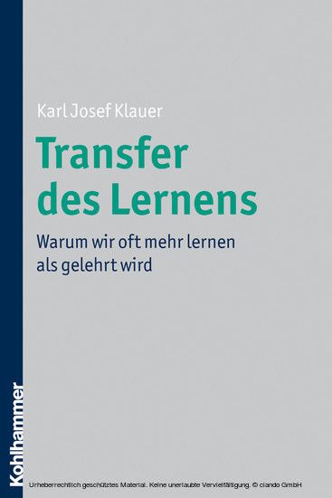 Transfer des Lernens main product photo