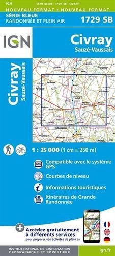 IGN Karte, Serie Bleue Civray-Sauzé main product photo