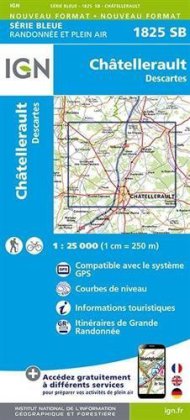 IGN Karte, Serie Blue Châtellerault Des