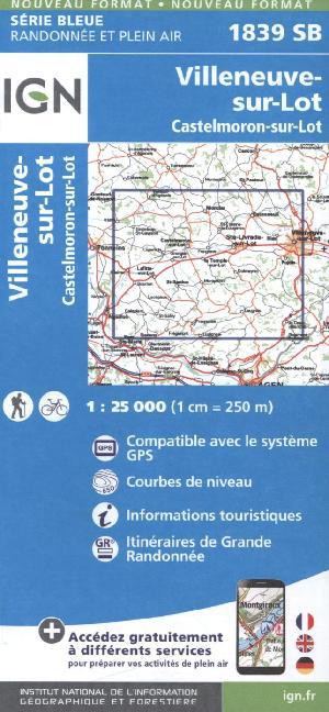 IGN Karte, Serie Bleue Villeneuve Castel main product photo