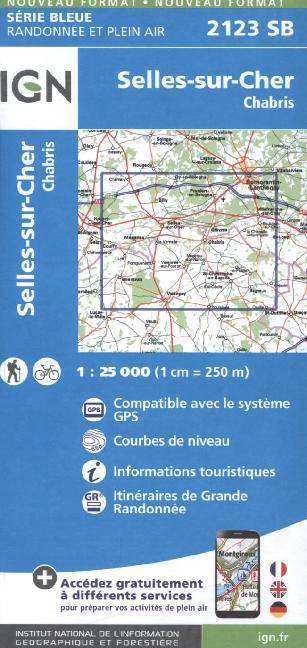 IGN Karte, Serie Bleue Selles-sur-Cher, Chabris main product photo