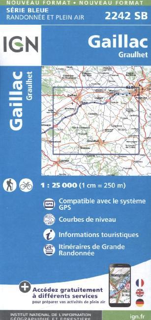 IGN Karte, Serie Bleue Gaillac, Graulhet main product photo