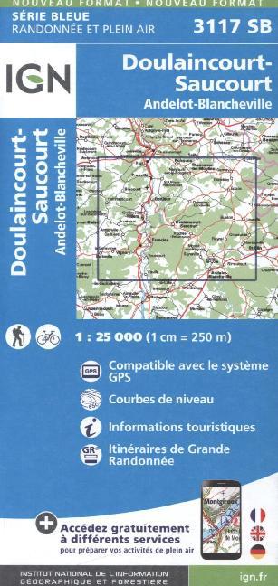 IGN Karte, Serie Bleue Doulaincourt-Saucourt main product photo
