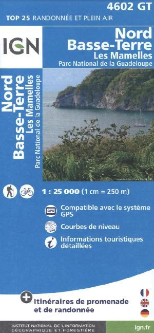 IGN Karte, Carte de randonnée (et plein air) Lamentin - Basse-Terre - Les Mamelles - Parc National de la Guadeloupe main product photo
