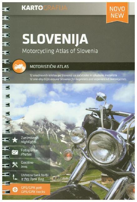 Slovenija Motoristicni Atlas. Motorcycling Atlas of Slovenia main product photo
