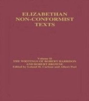 Writings of Robert Harrison and Robert Browne