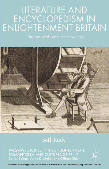 Literature and Encyclopedism in Enlightenment Britain main product photo