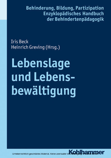 Lebenslage und Lebensbewältigung main product photo