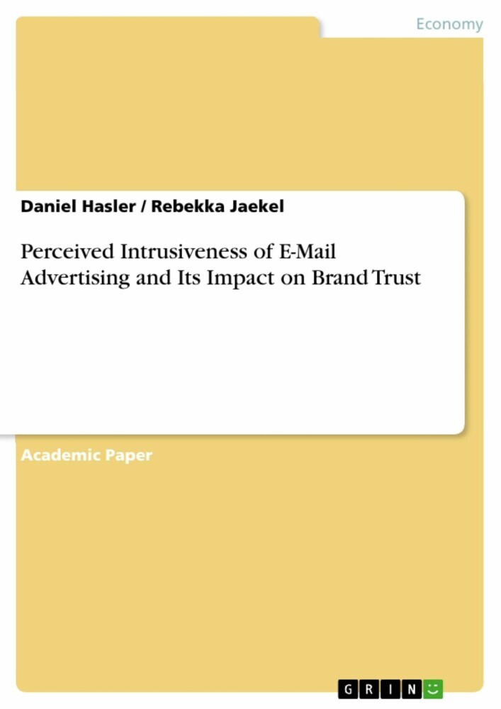 Perceived Intrusiveness of E-Mail Advertising and Its Impact on Brand Trust main product photo