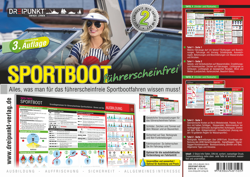 Info-Tafel-Set Sportboot führerscheinfrei main product photo