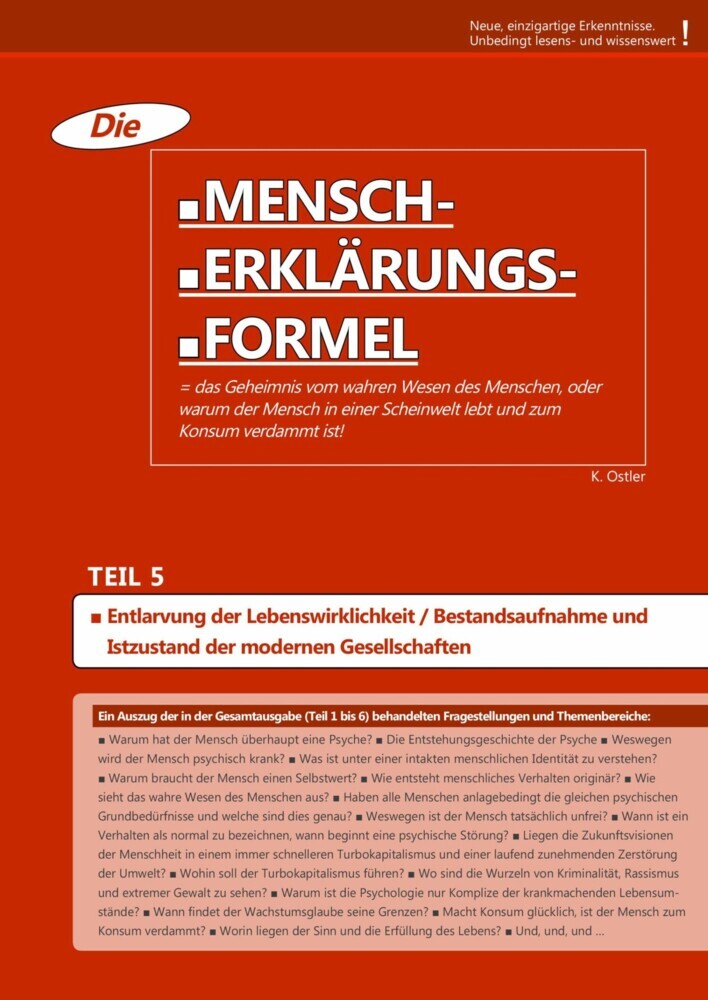 Die Mensch-Erklärungsformel (Teil 5) main product photo
