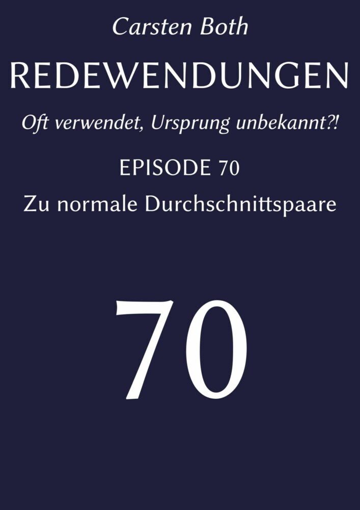 Redewendungen: Zu normale Durchschnittspaare main product photo